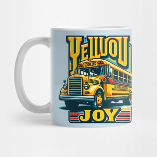 Vintage School Bus, Yellow Joy Mug